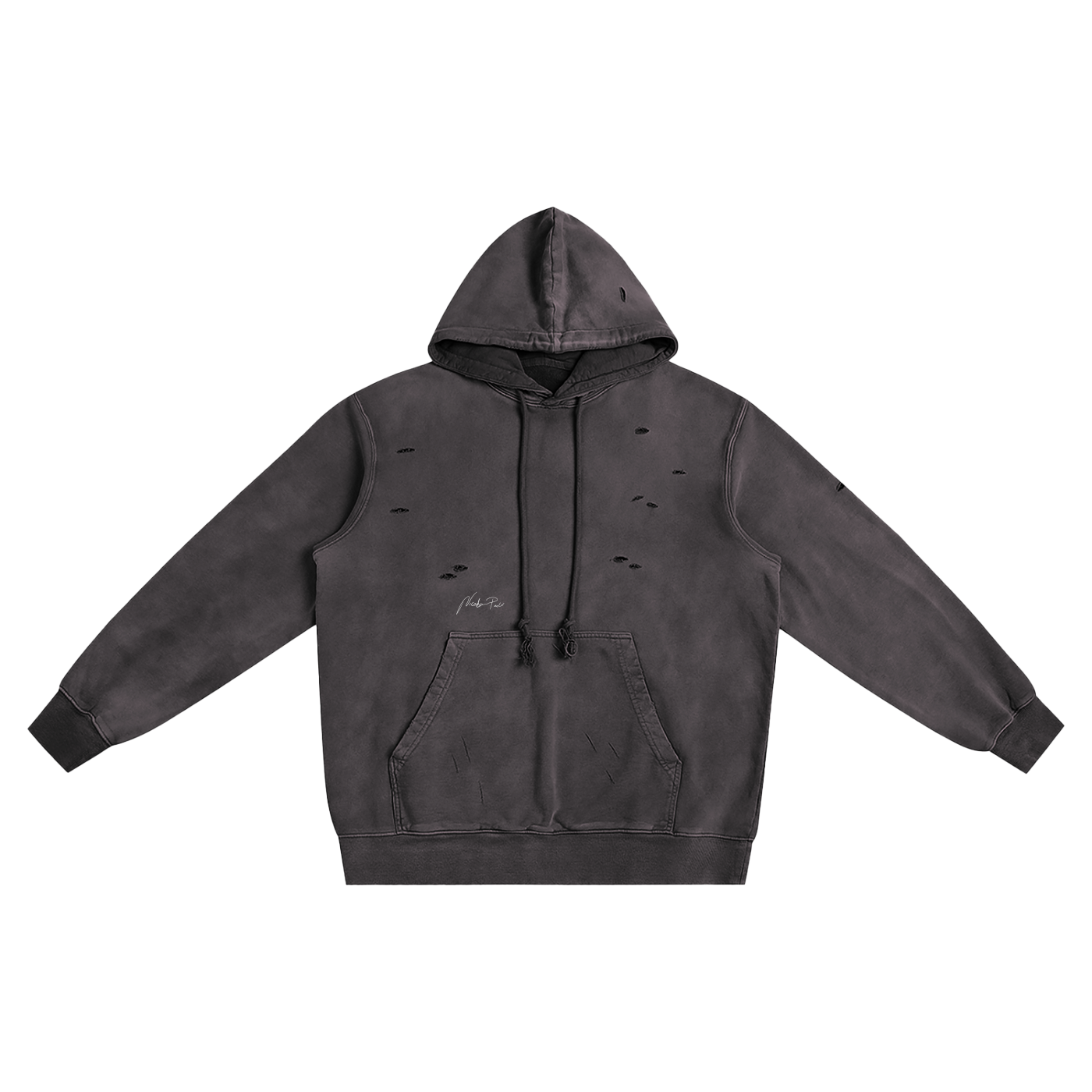 Distressed Signature Hoodie